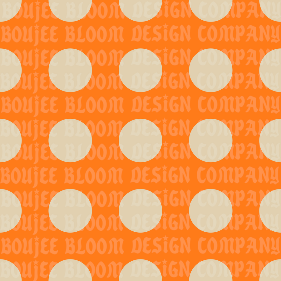 Orange Cream Polka Dot Seamless