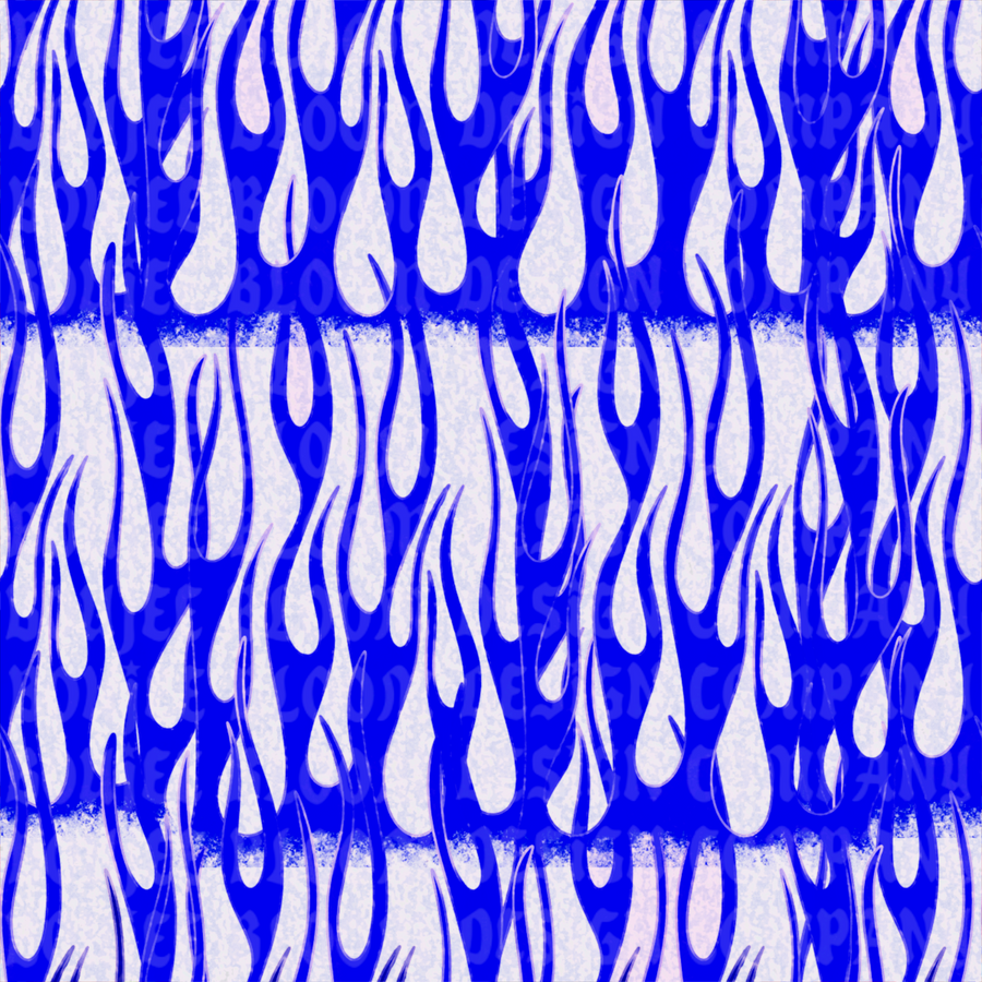 White Blue Flames Seamless • Commercial Use