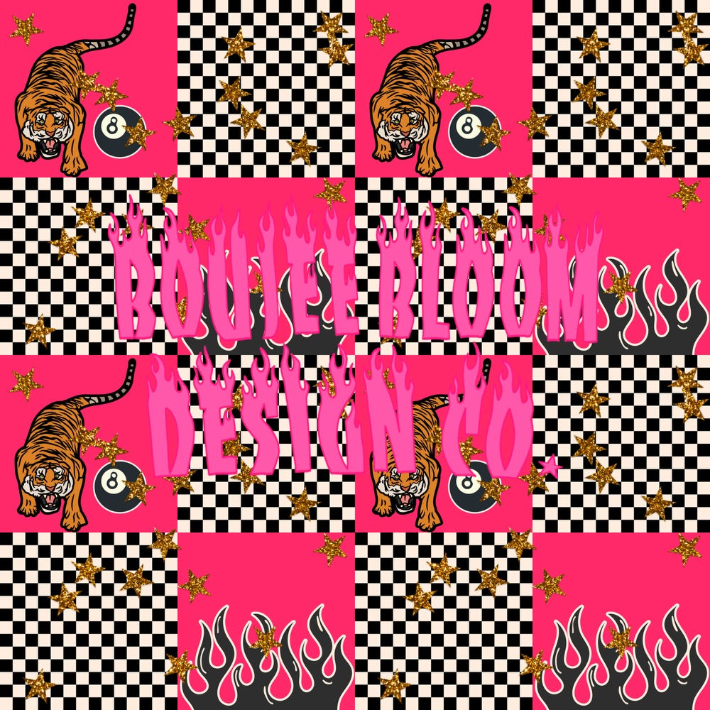 Flame Checkerwork Seamless
