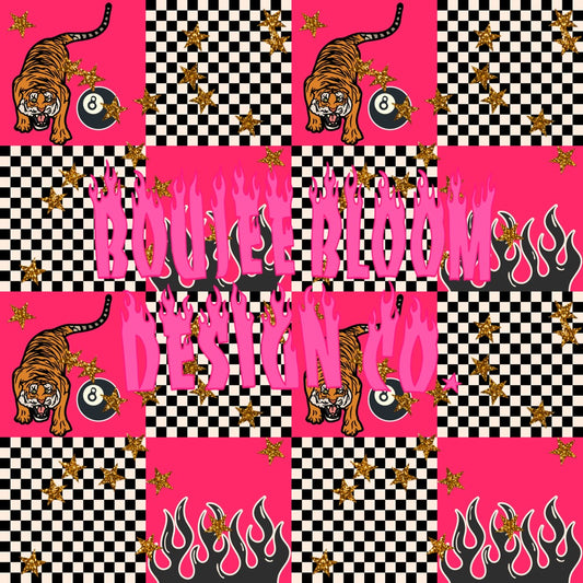 Flame Checkerwork Seamless