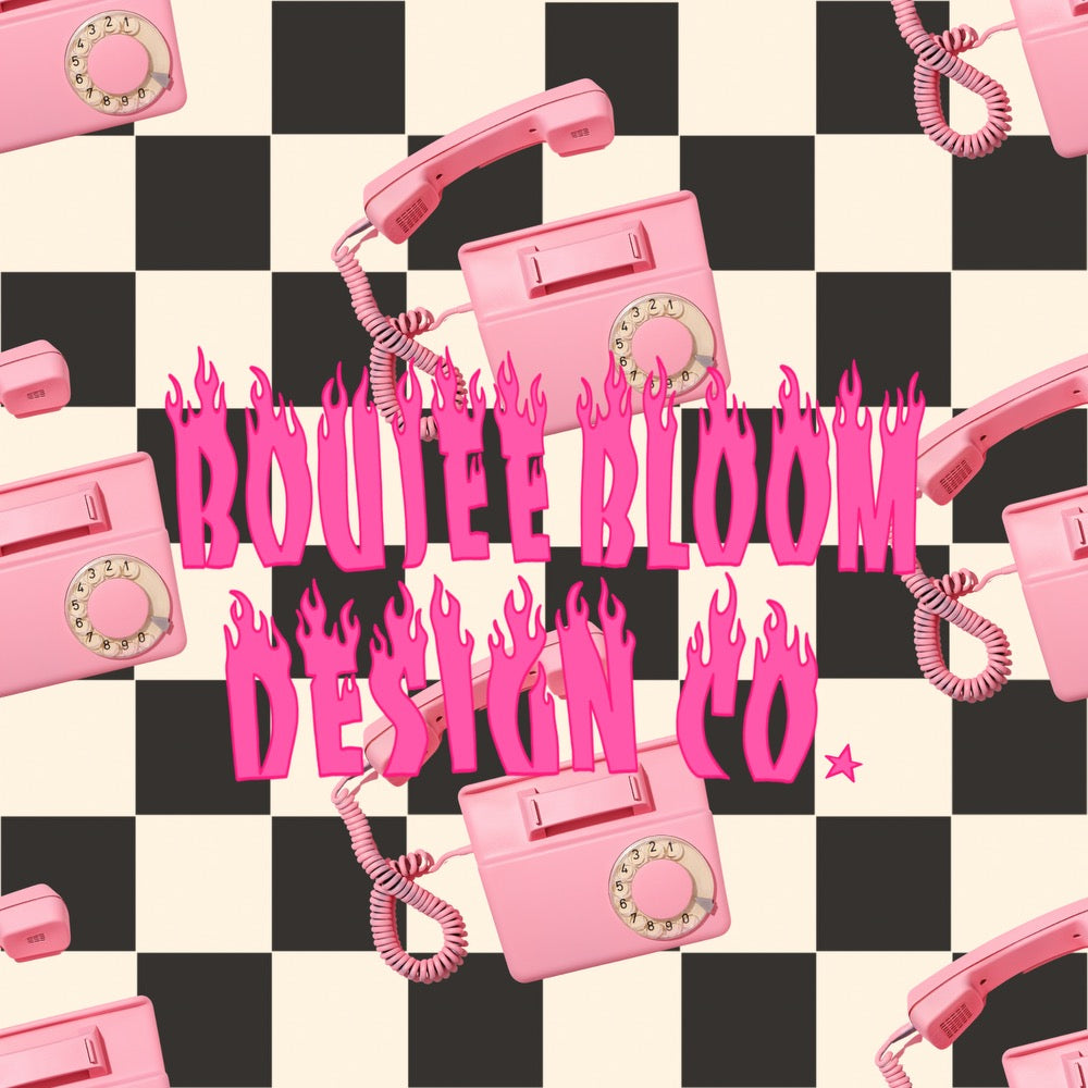 Pink Phone Checker Seamless