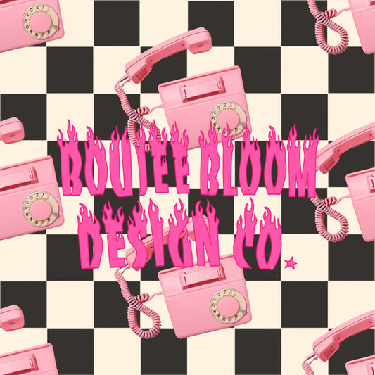 Pink Phone Checker Seamless