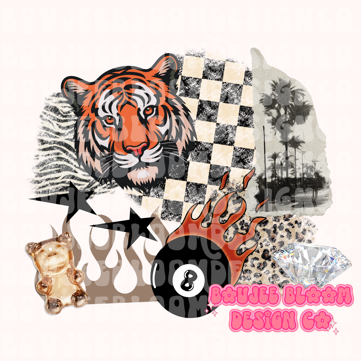 Tiger Collage PNG