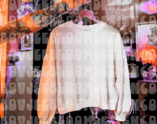 Mockup White Crew Retro