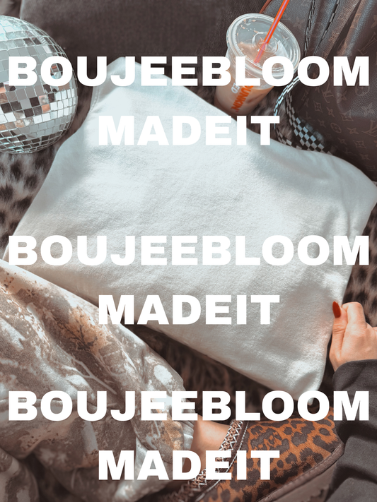 White Gildan Fall Boujee Mockup