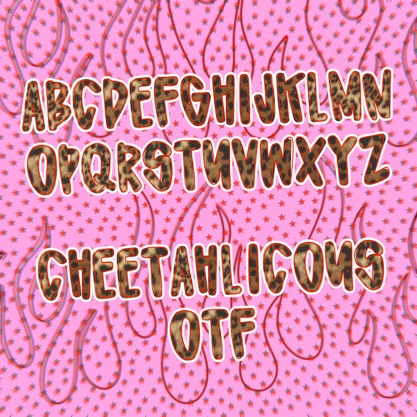 Cheetahlicous Font- OTF & PNG