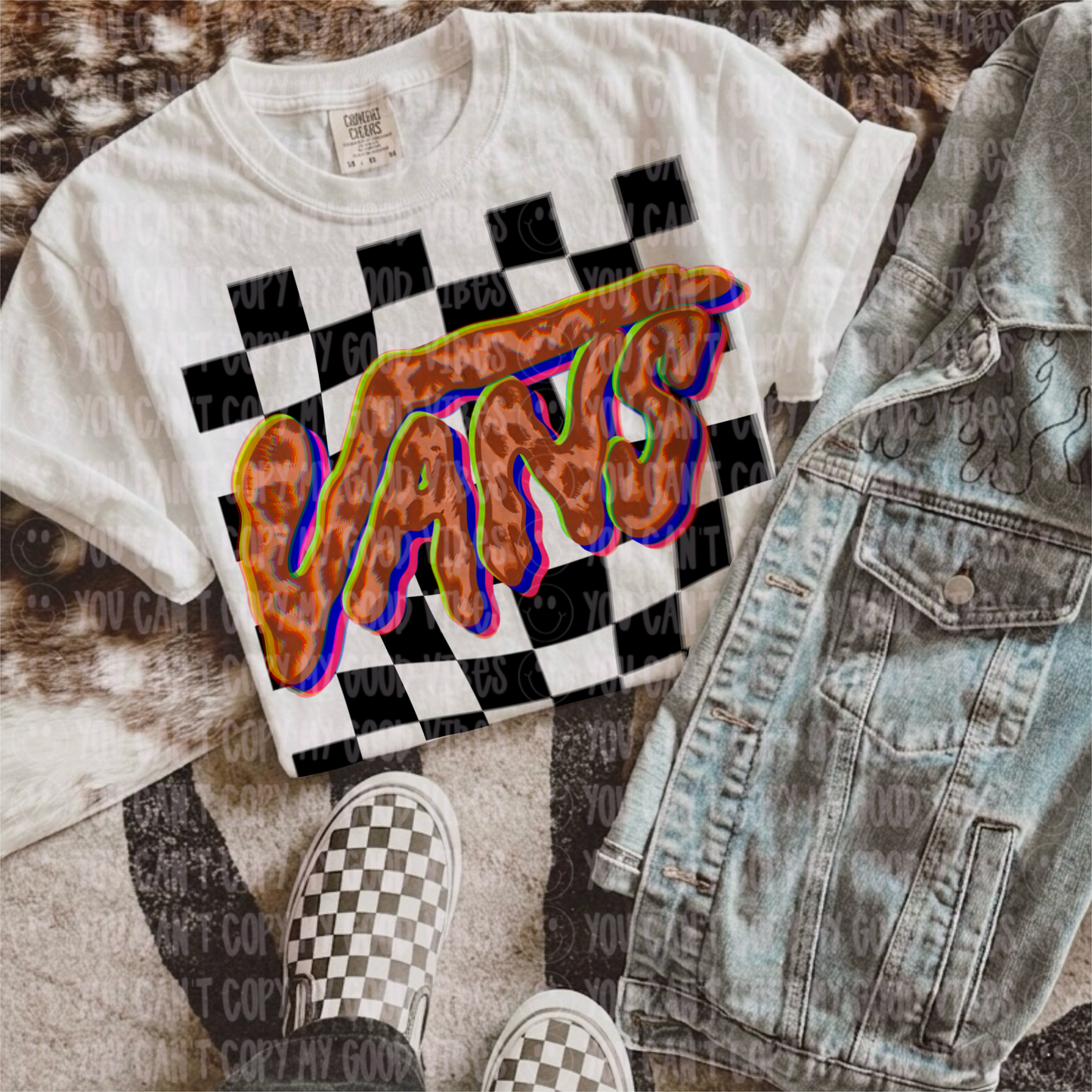 Retro Leopard Vans PNG