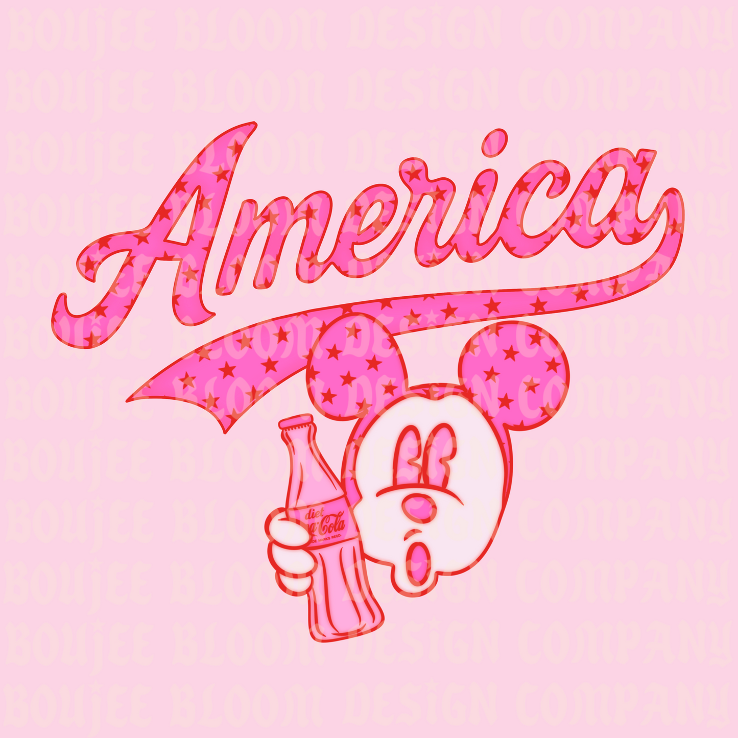 America Pink Mouse PNG