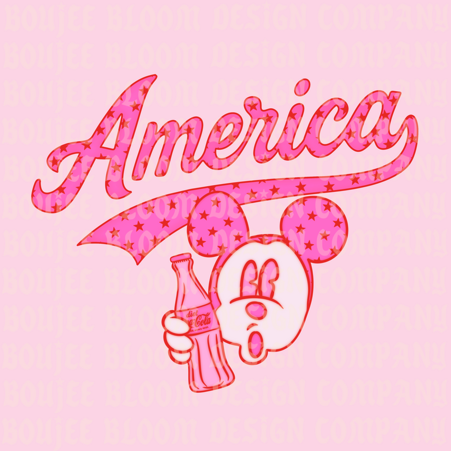 America Pink Mouse PNG