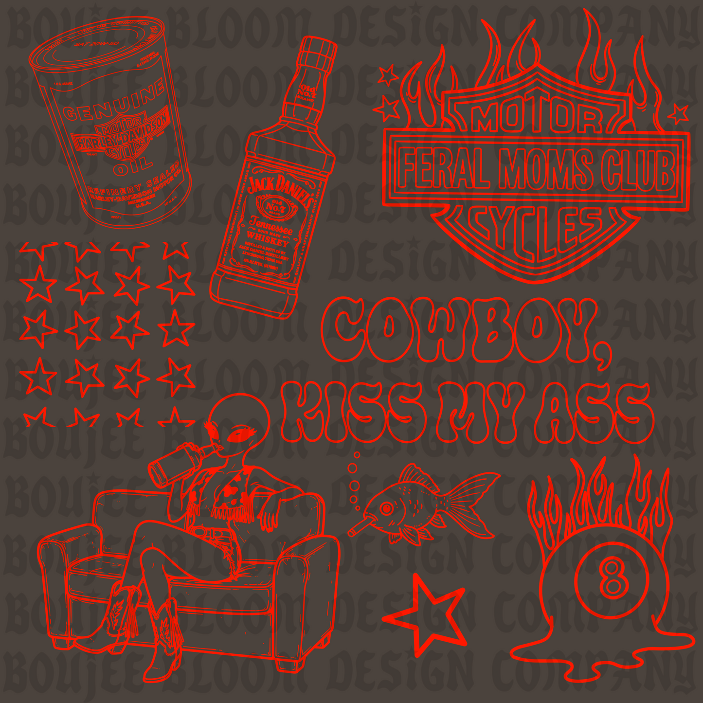 Boujee Feral Moms Stamp Set PROCREATE ONLY