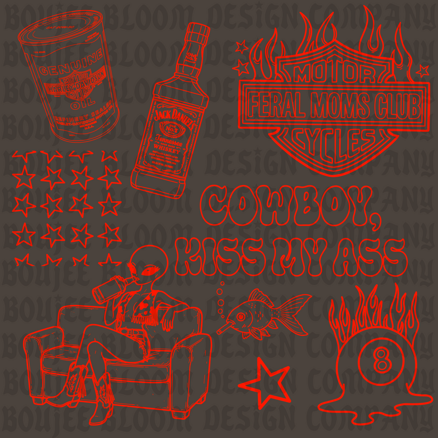 Boujee Feral Moms Stamp Set PROCREATE ONLY