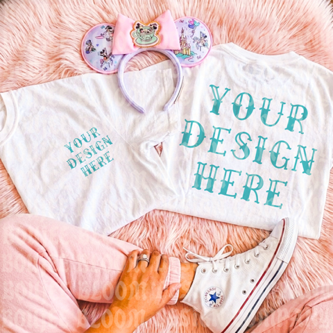 Magical White Front & Back Mock