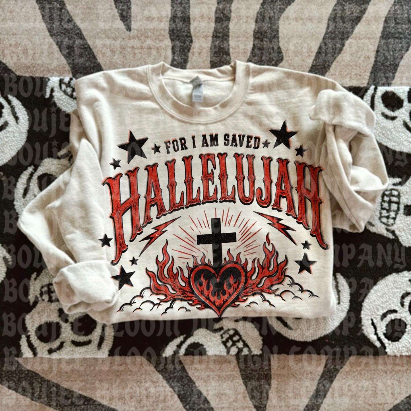 For I Am Saved Hallelujah PNG