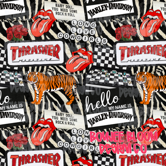 Thrash x Harley Collage Seamless