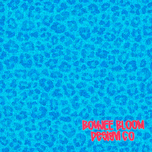 Blue Cheetah Denim Seamless