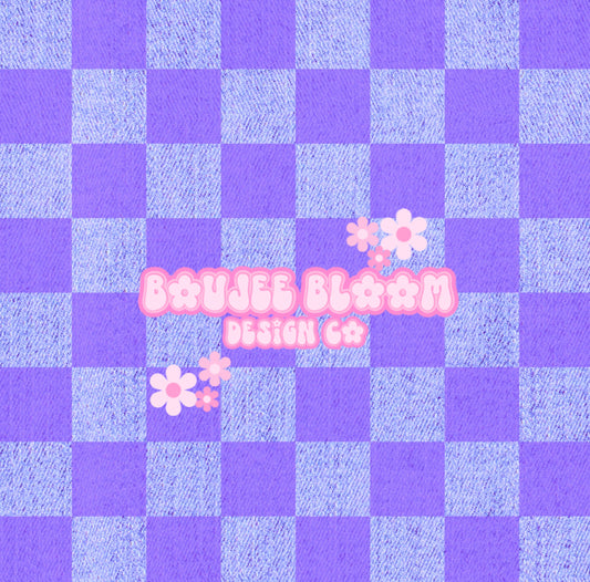 Purple Denim Checker