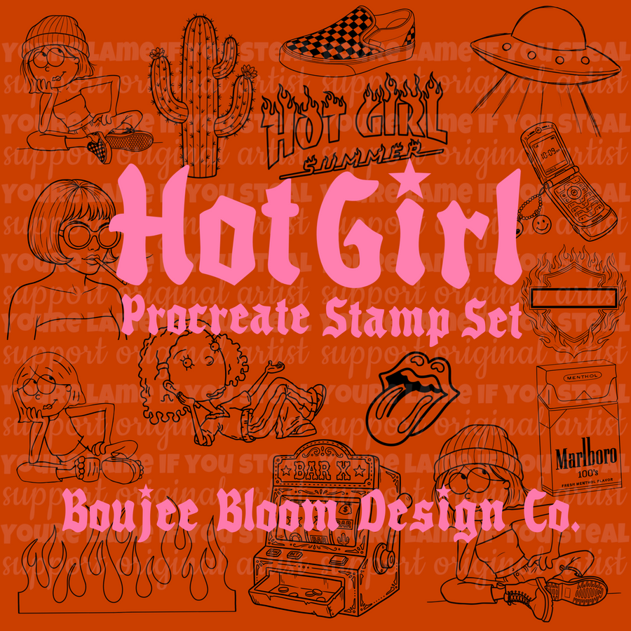 Hot Girl Procreate Brush Set PROCREATE ONLY