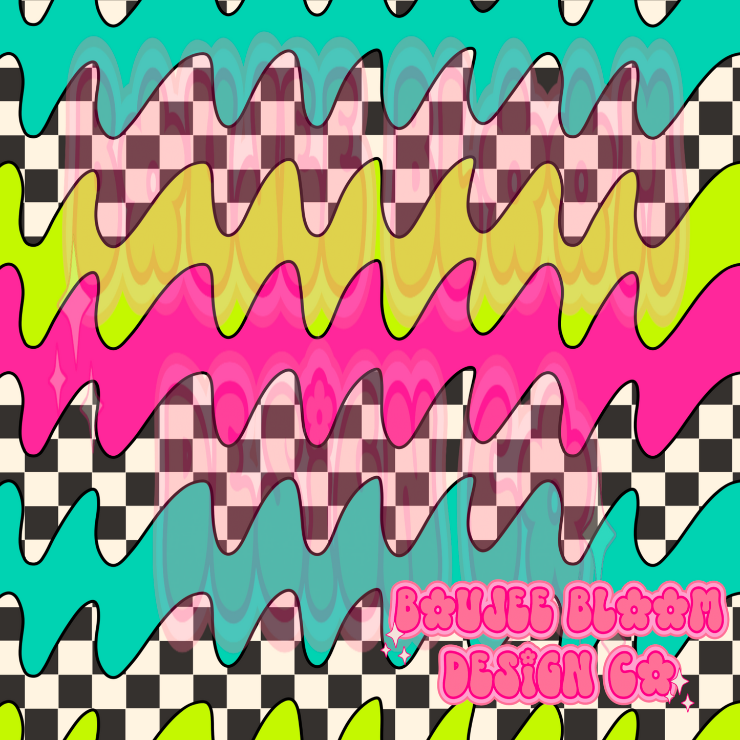 groovy blue seamless