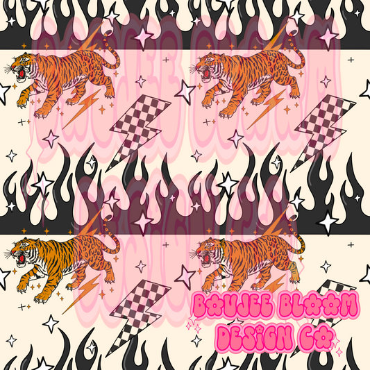 Tiger Flames Seamless