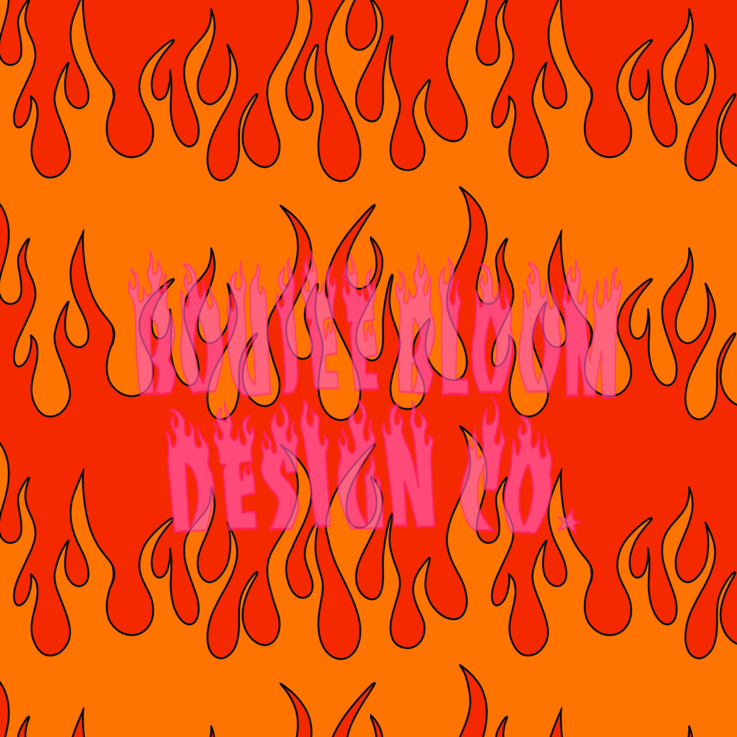 Orange and Red Flame Seamless