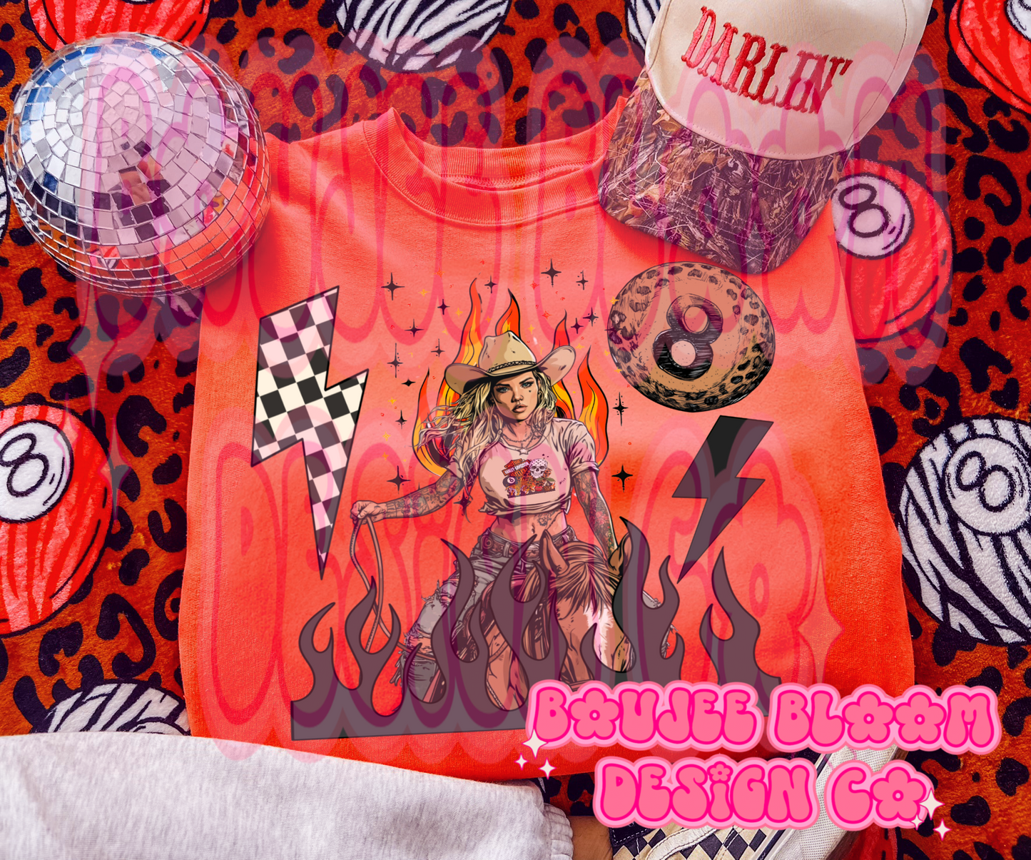 Biker Baddie Cowgirl PNG