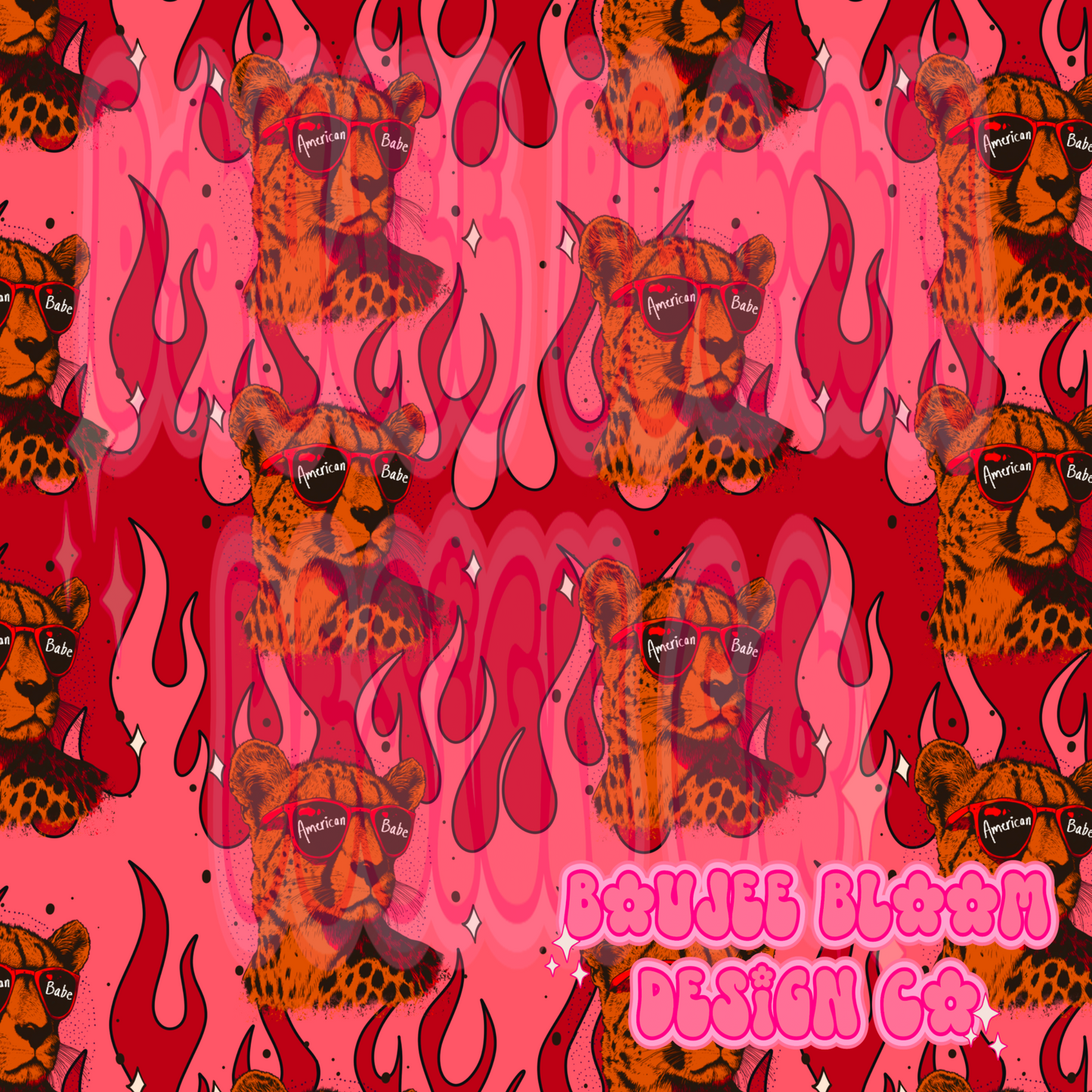 American Babe Flame Background Seamless GMA X BBDCO COLLAB