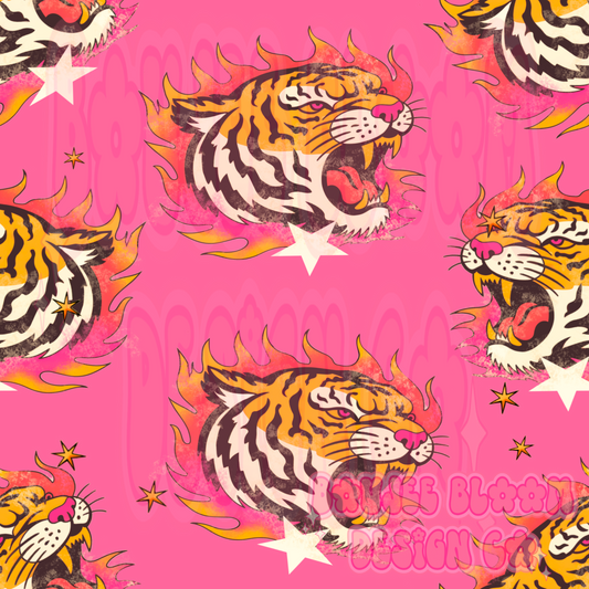 Brights Tiger Pink Seamless