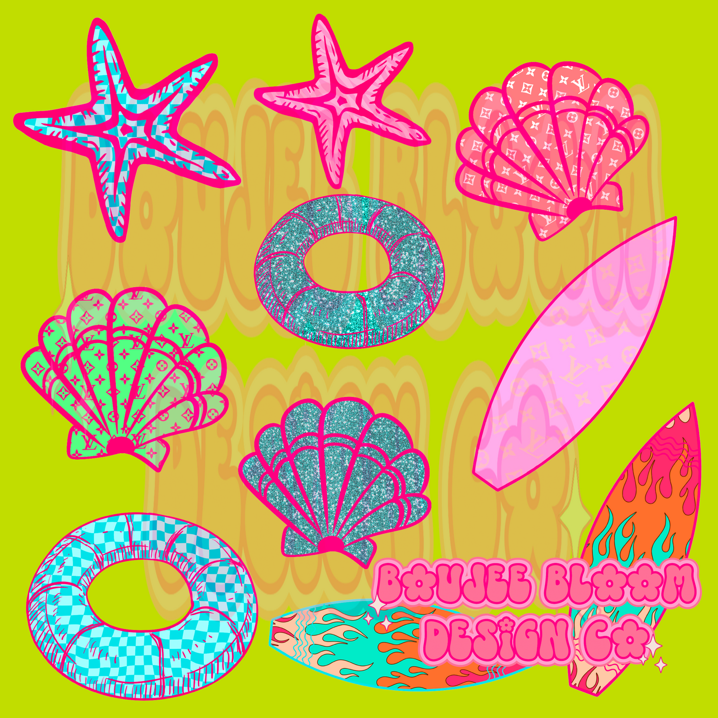 Boujee Beach Babe - Commercial Use Only Clip Art Bundle