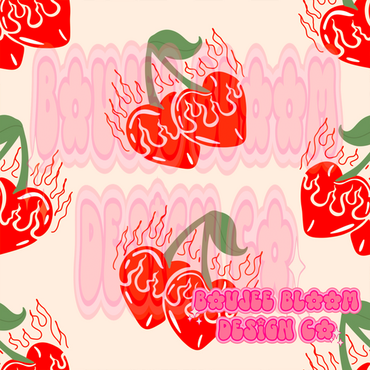 Cherry Flames Seamless