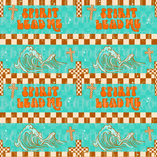 Spirit Lead Me Orange Seamless