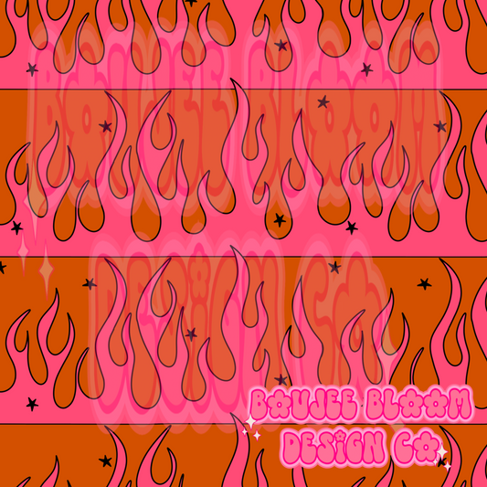 Flame Coral and Burnt Seamless