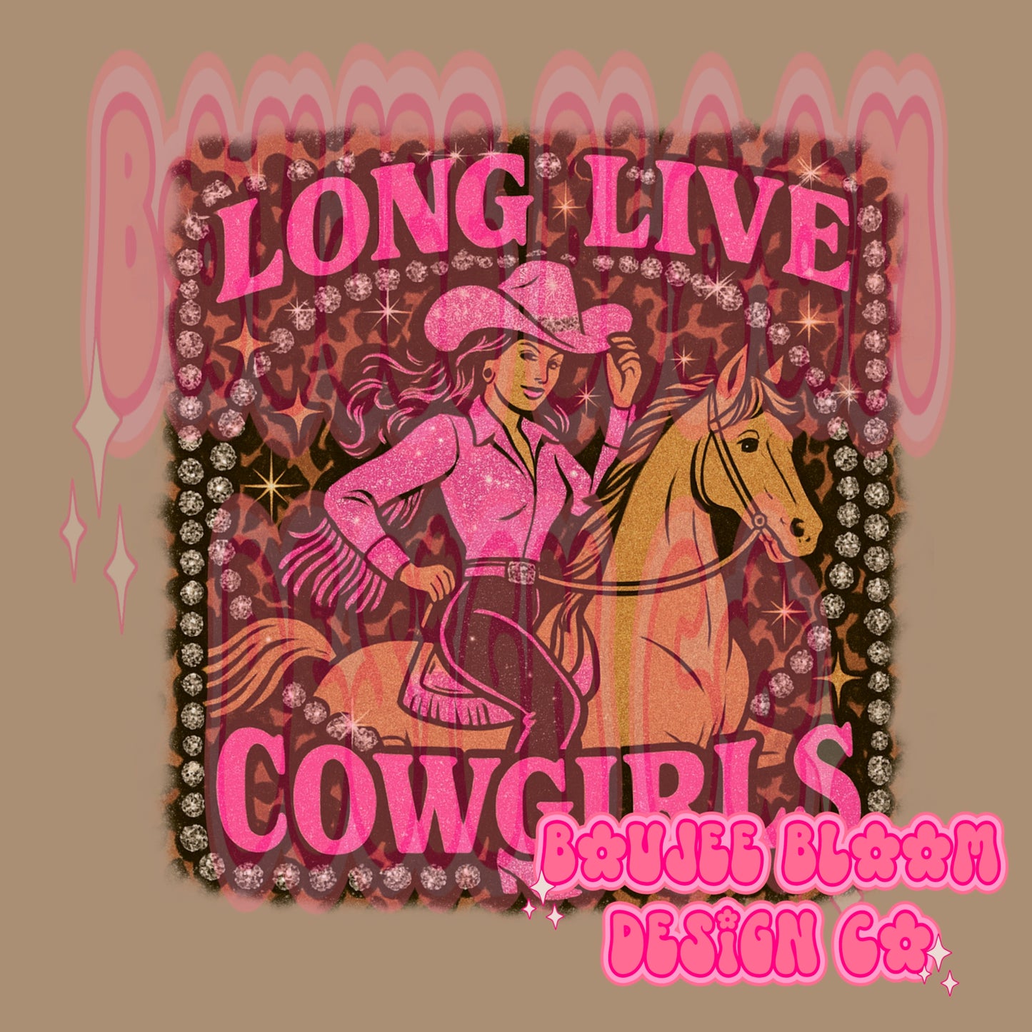 Studded Long Live Cowgirls PNG
