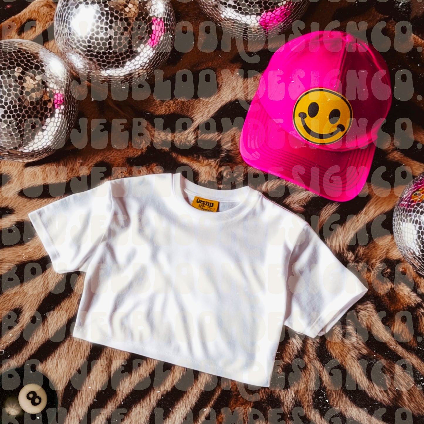 8 Ball Smiley Hat Mockup