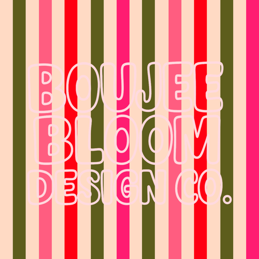 Girly Christmas Stripes Seamless