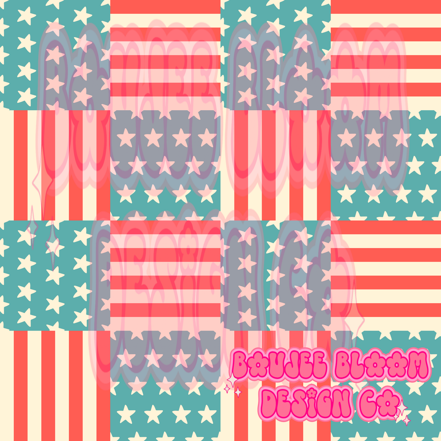 Patriotic checkerwork seamless