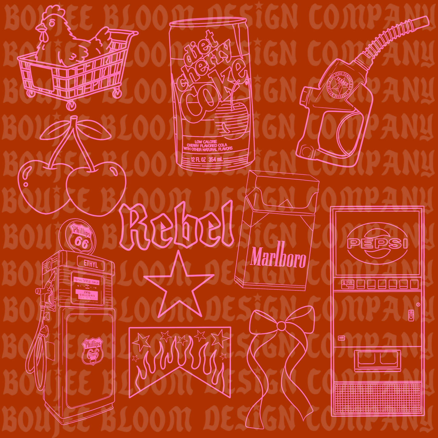 Retro Rebel Stamp Set PROCREATE ONLY