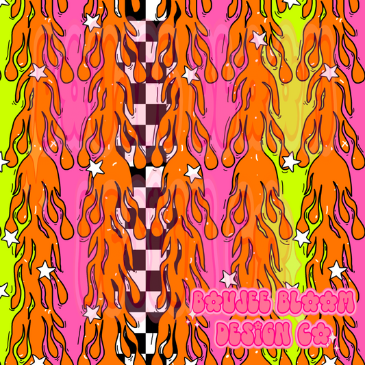 Hot Rod Flames Orange seamless