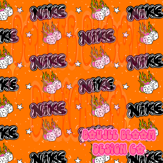 Swoosh Dice Orange seamless