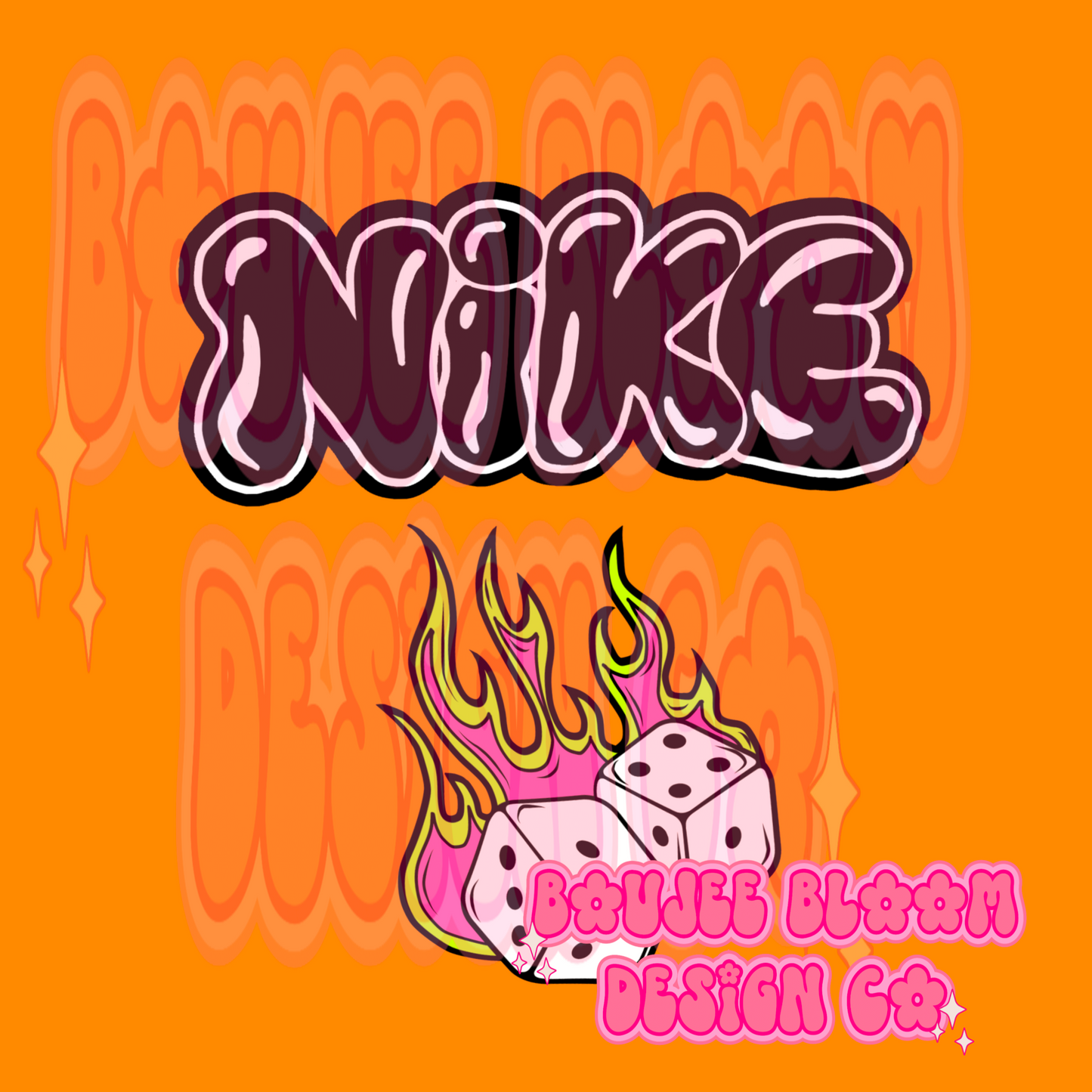 Swoosh Dice Pink PNG