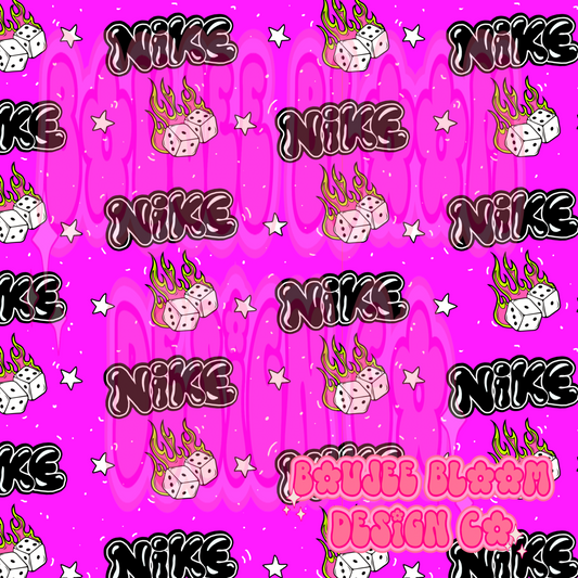 Swoosh Dice Electric Purple seamless