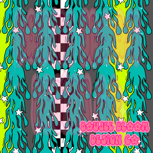 Hot Rod Electric Teal seamless