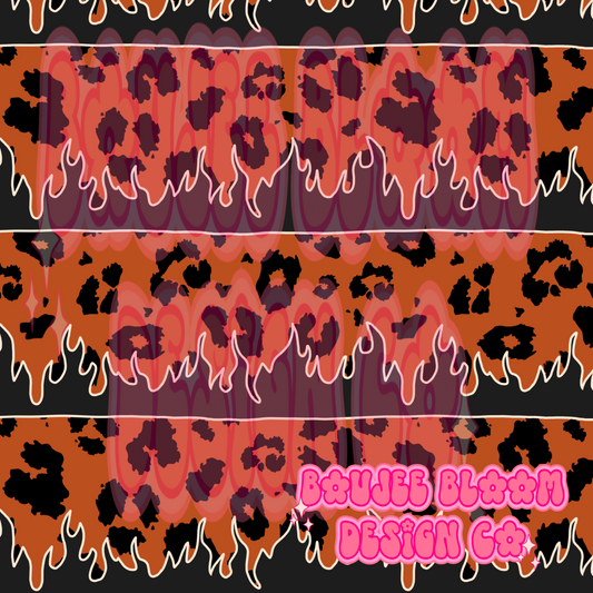 Cheetah and Flames seamless