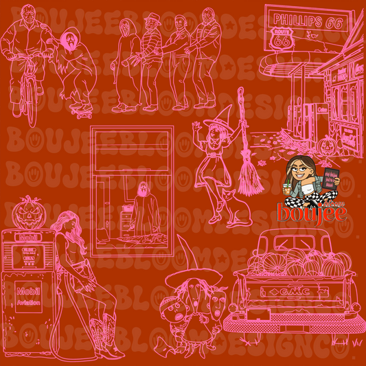 Vintage Fright Stamp Set PROCREATE ONLY