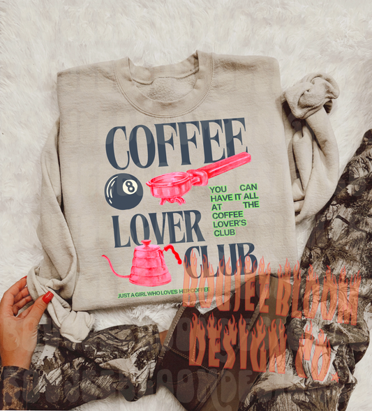Coffee Lover Club PNG