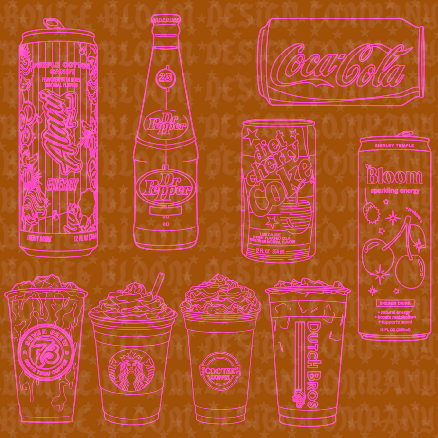 Drinks on Me Stamp Set PROCREATE ONLY