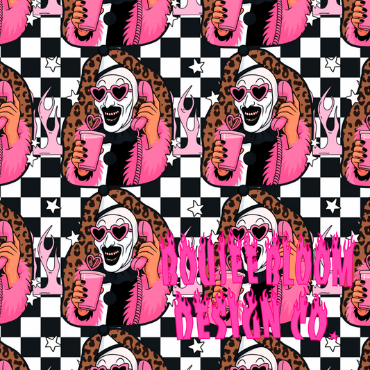 SCREAM QUEEN ART SEAMLESS