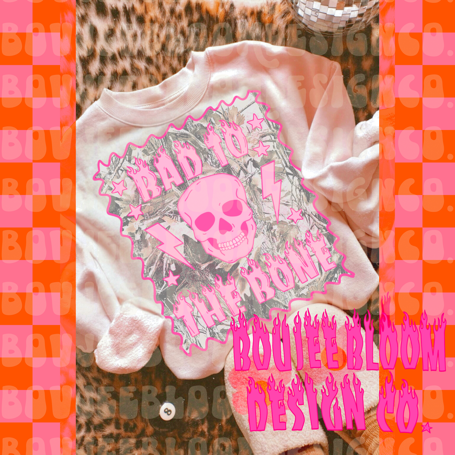 Bad to the Bone Pink PNG