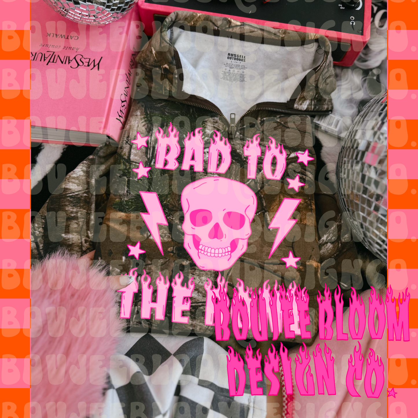 Bad to the Bone Pink PNG