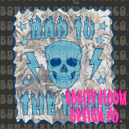 Bad to the Bone Blue PNG