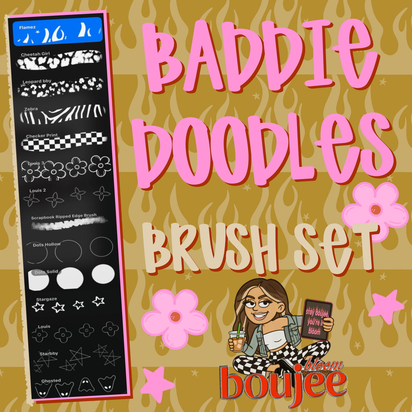 Baddie Doodles Brush Set Procreate only
